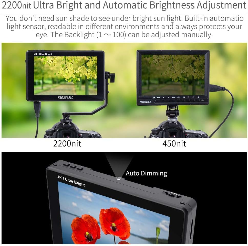 7 Inch 2200nit Ultra Bright Touch Screen Camera Field Monitor T52165