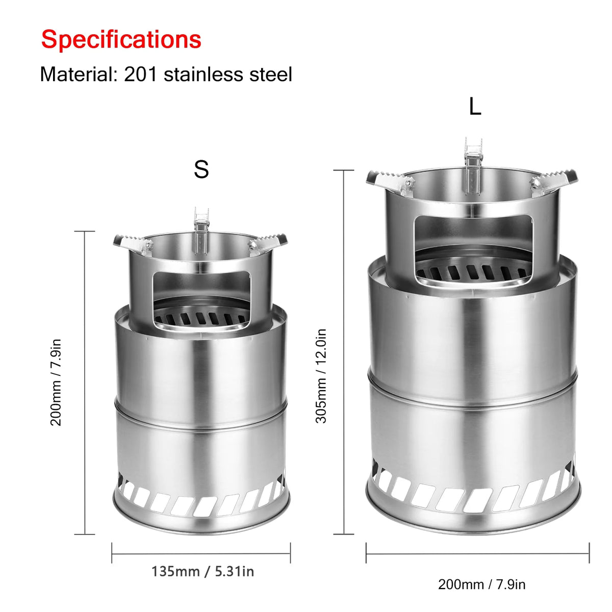 Stainless Steel Wood Barbecue Stoves Portable Picnic Barbecue Stoves J164280