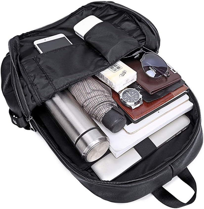 PU Leather Laptop Backpack Rucksack for 15.6 Laptop Y42992