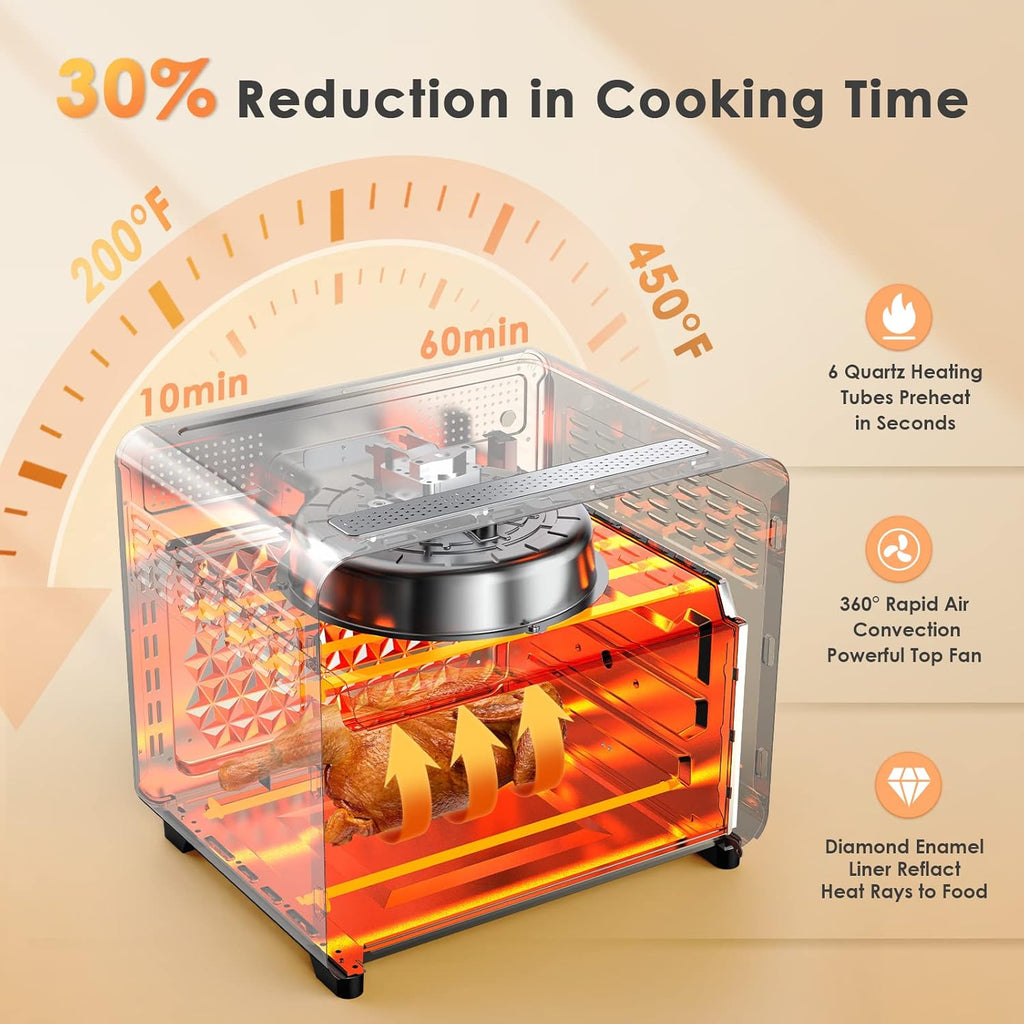 26.5Qt Stainless Steel Countertop Convection Oven Air Fryer A498347