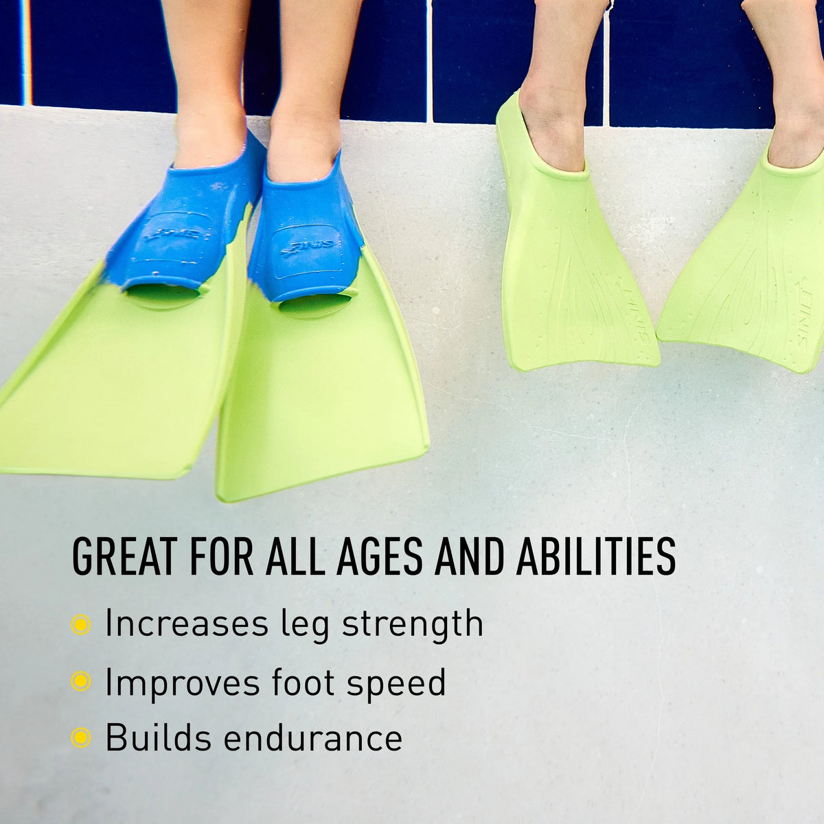 Blue/Lime Green Swimming Fins W46070