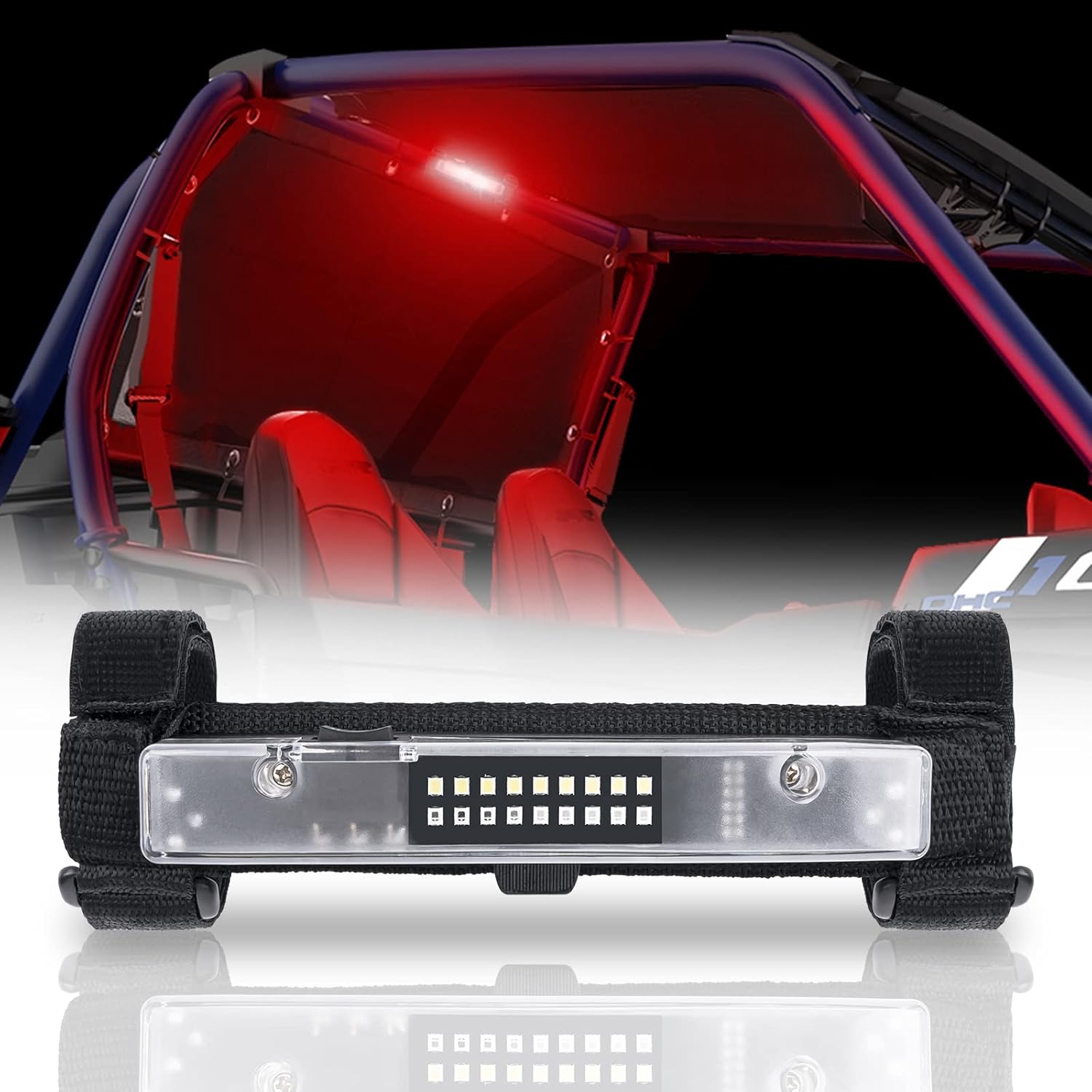 Black Dome Light for UTV ATV Roll Cage T79837