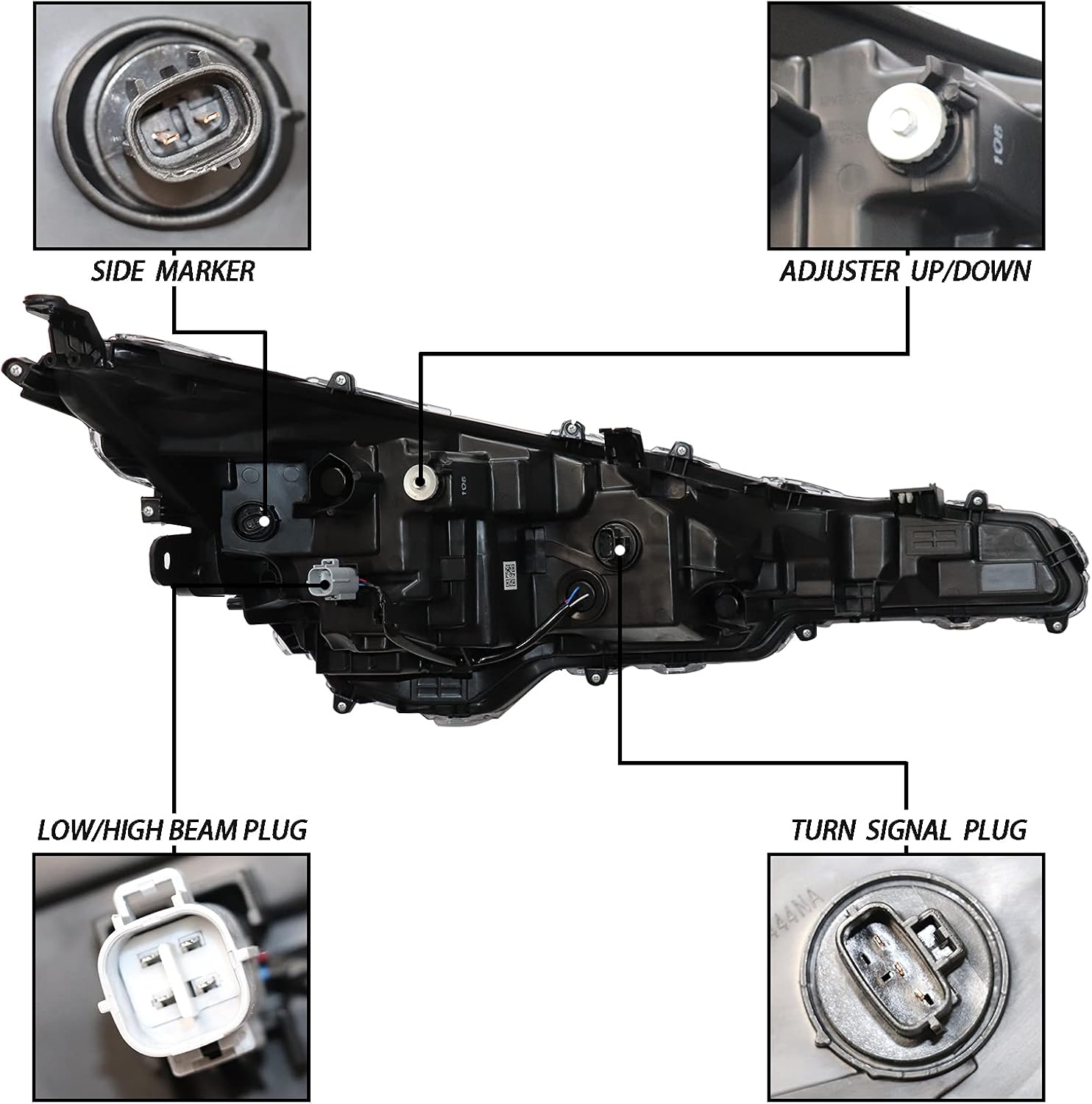 Driver Side Headlight Assembly for 2020-2021 Toyota Corolla L LE W964259