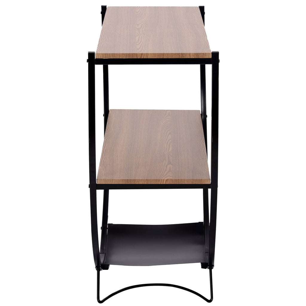 Black Distressed Wood Console Table L485