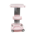 Pink Metal + ABS Rolling Trolley Cart W46759