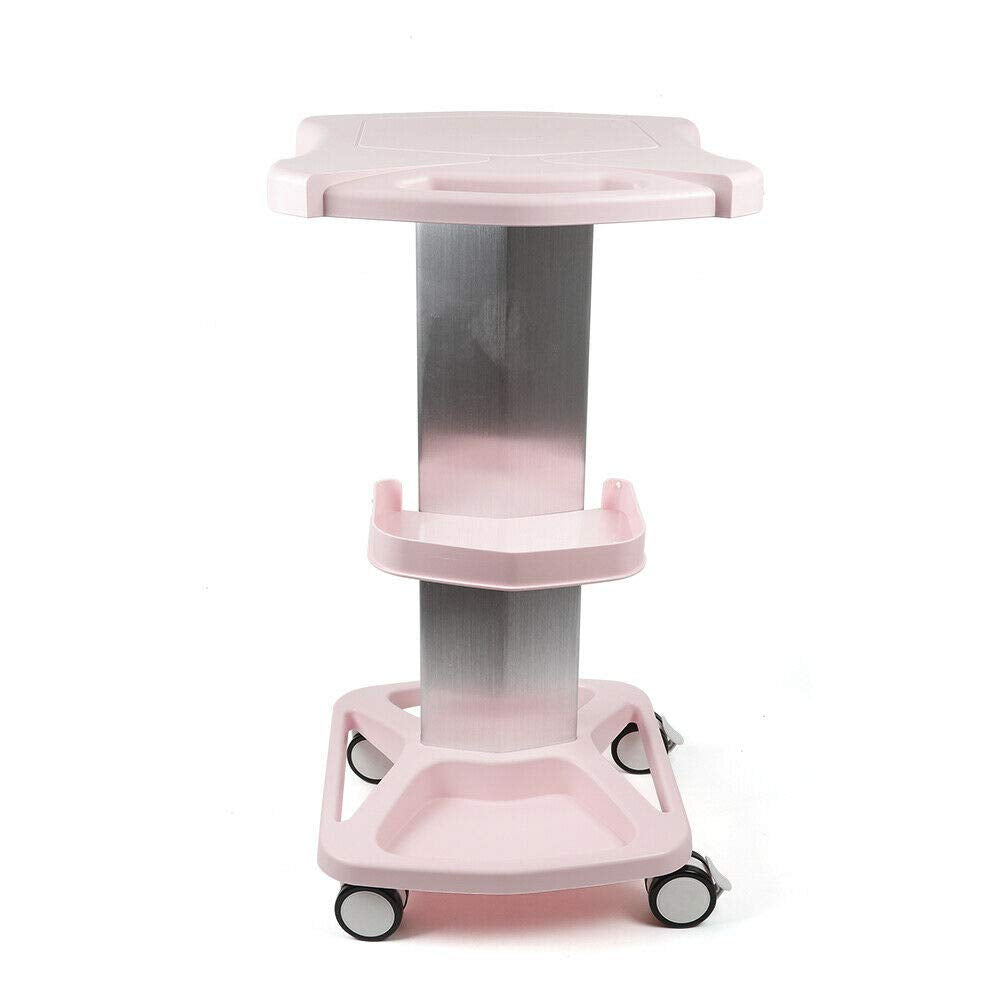 Pink Metal + ABS Rolling Trolley Cart W46759