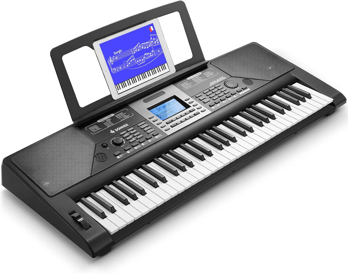 61 Key Electronic Keyboard Piano with Music Stand and Power Adapter K549834