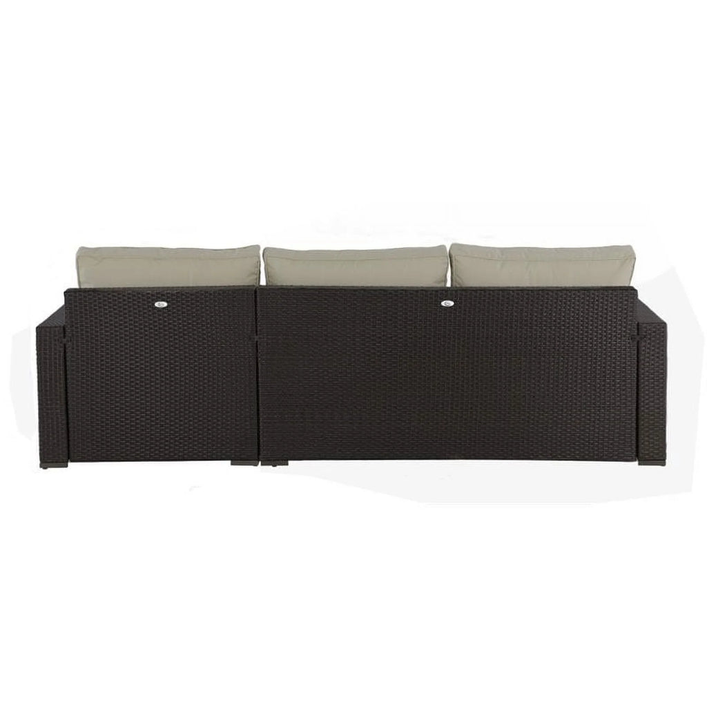 Brown Wicker Outdoor Storage Sectional N383