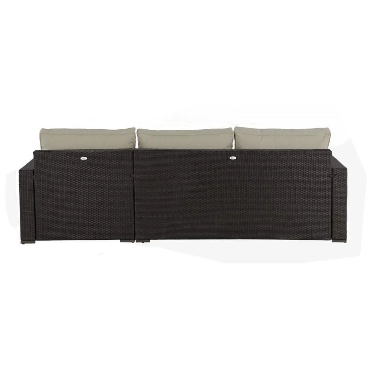 Brown Wicker Outdoor Storage Sectional N383