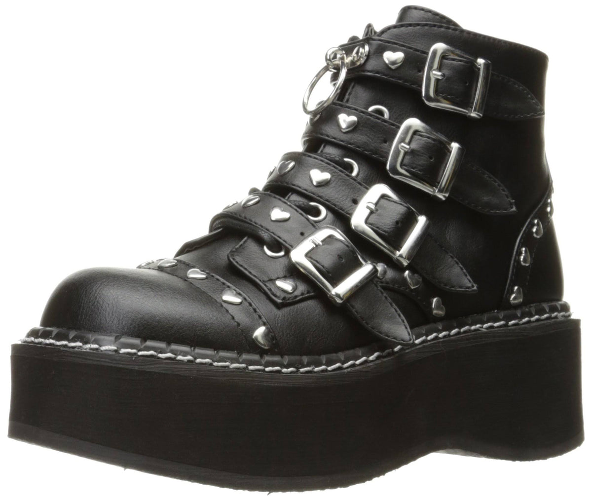 Black Vegan Leather Shoes Z843224