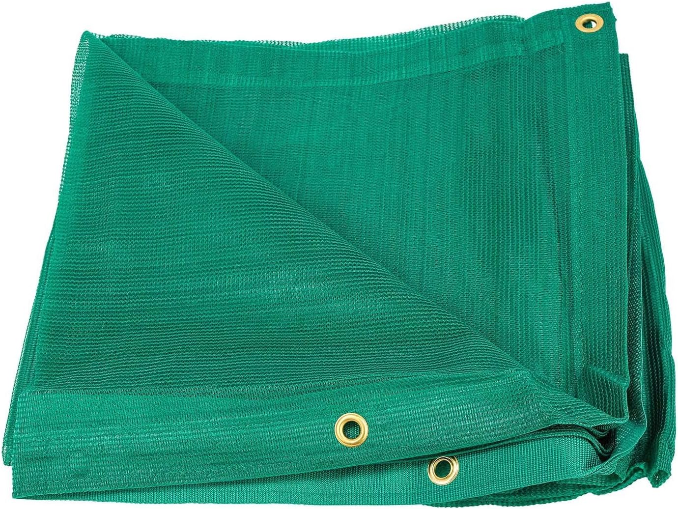 Green 10' x 22' Heavy Duty 6 Oz 70% Shade Mesh Tarps with Grommets Pack of 2 Z986