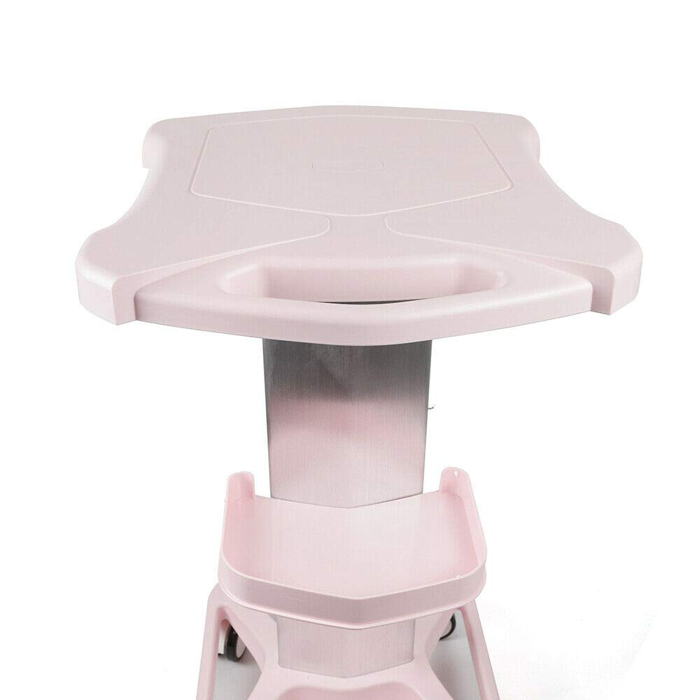 Pink Metal + ABS Rolling Trolley Cart W46759