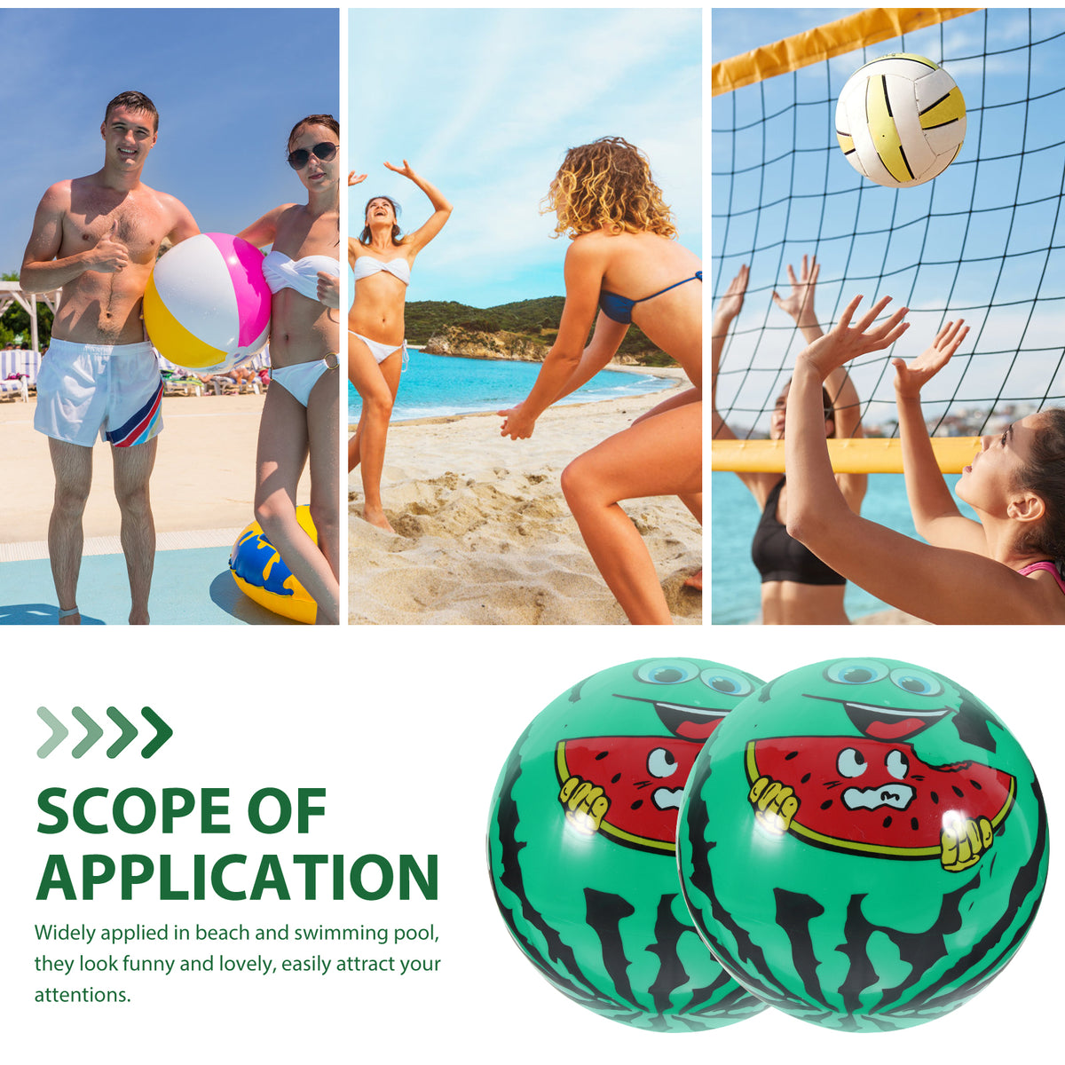 2 Pcs Inflatable Beach Balls Pool Toy Z542