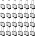 24 Padlocks Keyed Alike, 48 Keys, Pick Resistant Brass Pin Cylinder Padlock F702728