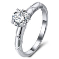 1 Ct Moissanite Sterling Silver Engagement Ring N6750