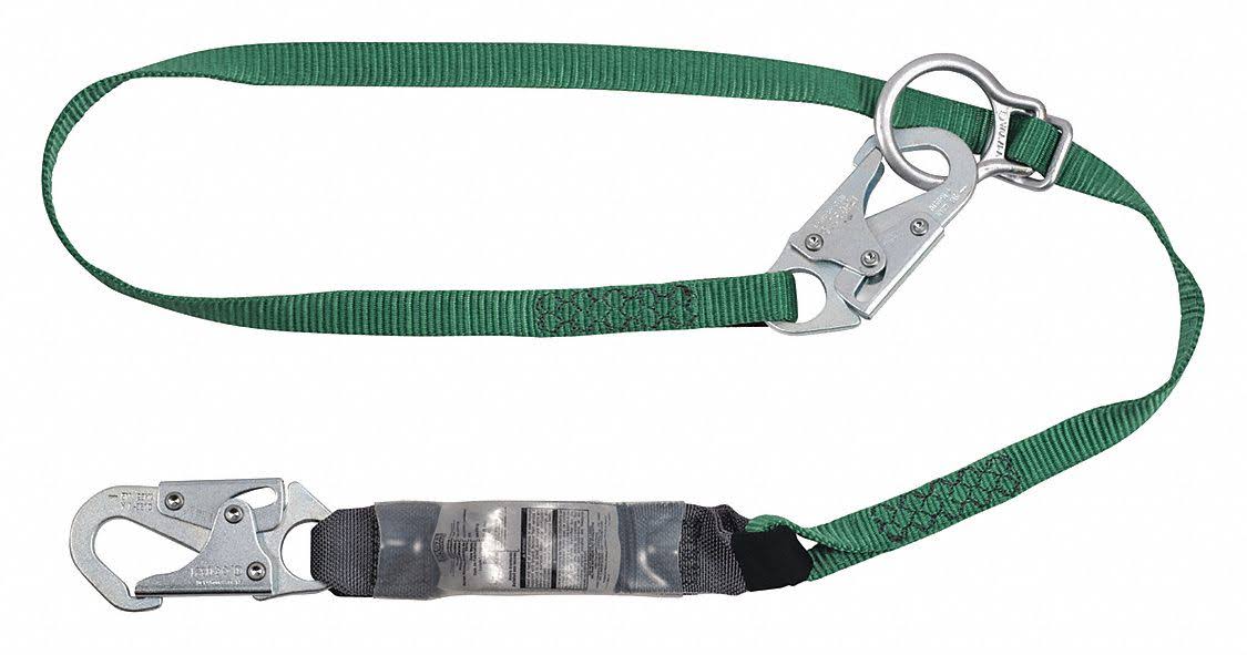 Green Shock-Absorbing Lanyard V498