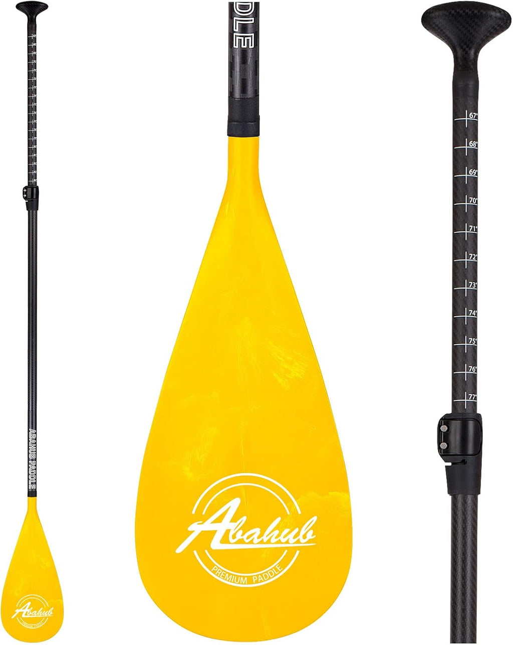 Carbon SUP Paddles, 3-Piece Adjustable Carbon Fiber Shaft 68 - 84, with Carrying Bag M144253