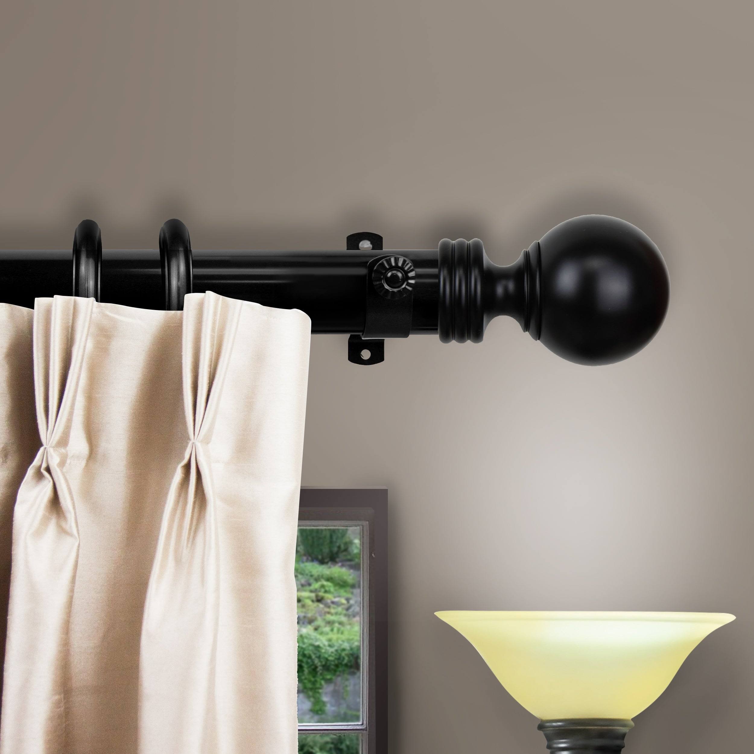 Satin Nickel Adjustable Rod with Center Open Sliders U956