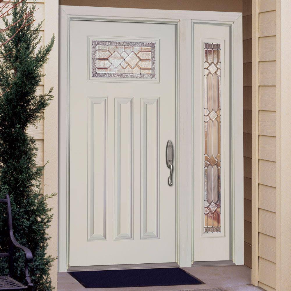 Unfinished Smooth Fiberglass Prehung Front Door Y26349