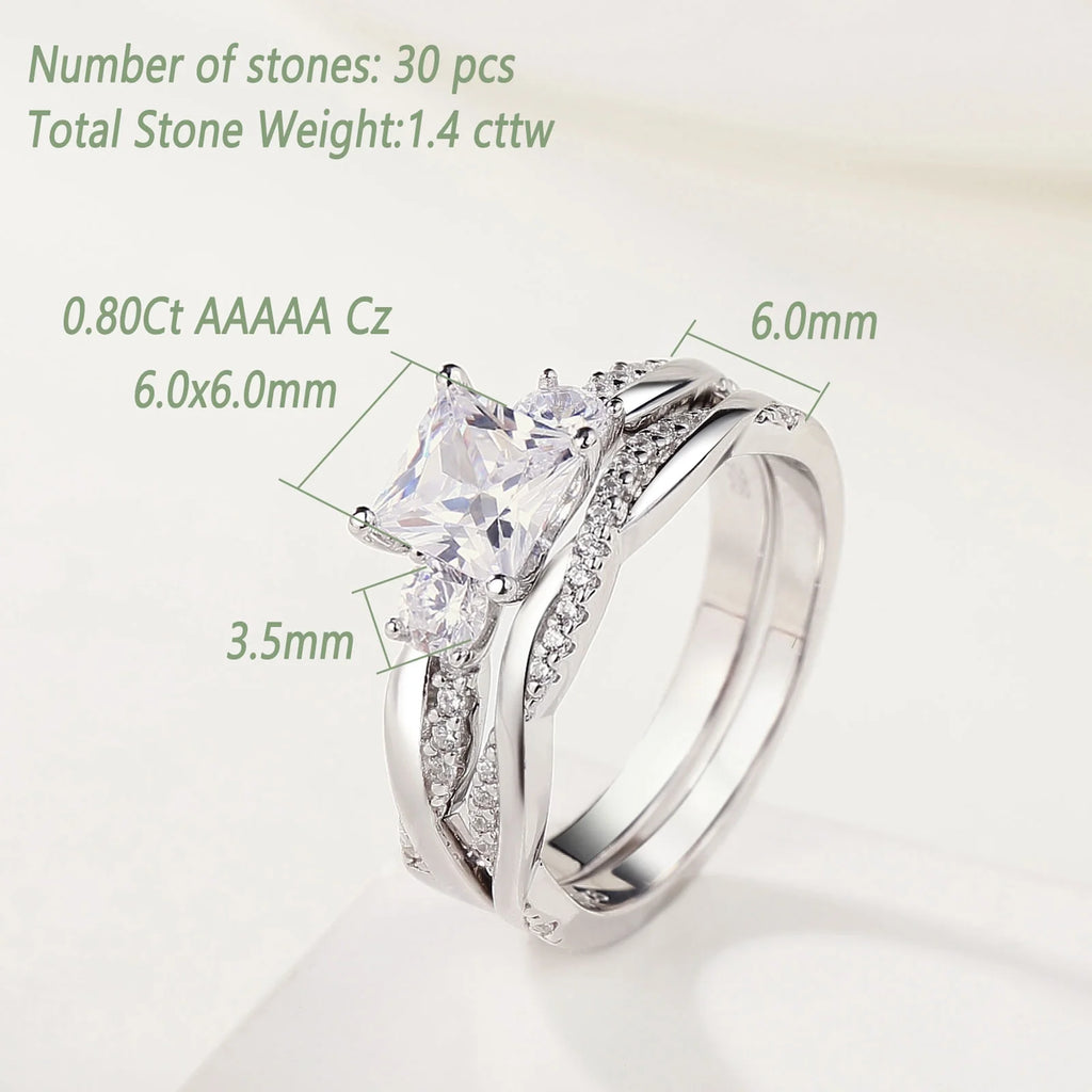 Sterling Silver CZ Ring Size 8.5 E172331