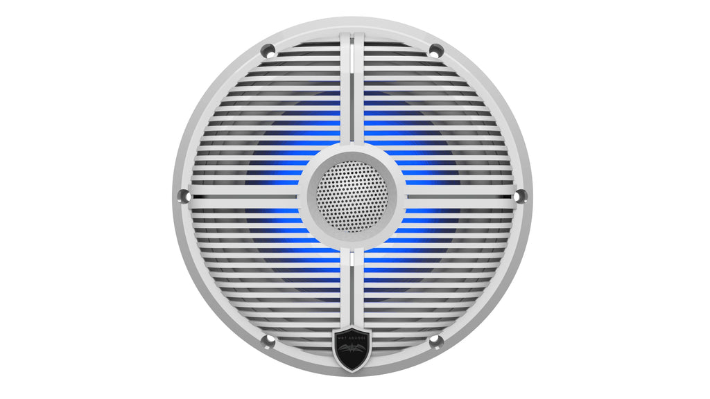 Marine Stereo with 2 Pair of 6.5" White Grill Marine Speakers with RGB Lighting A43898