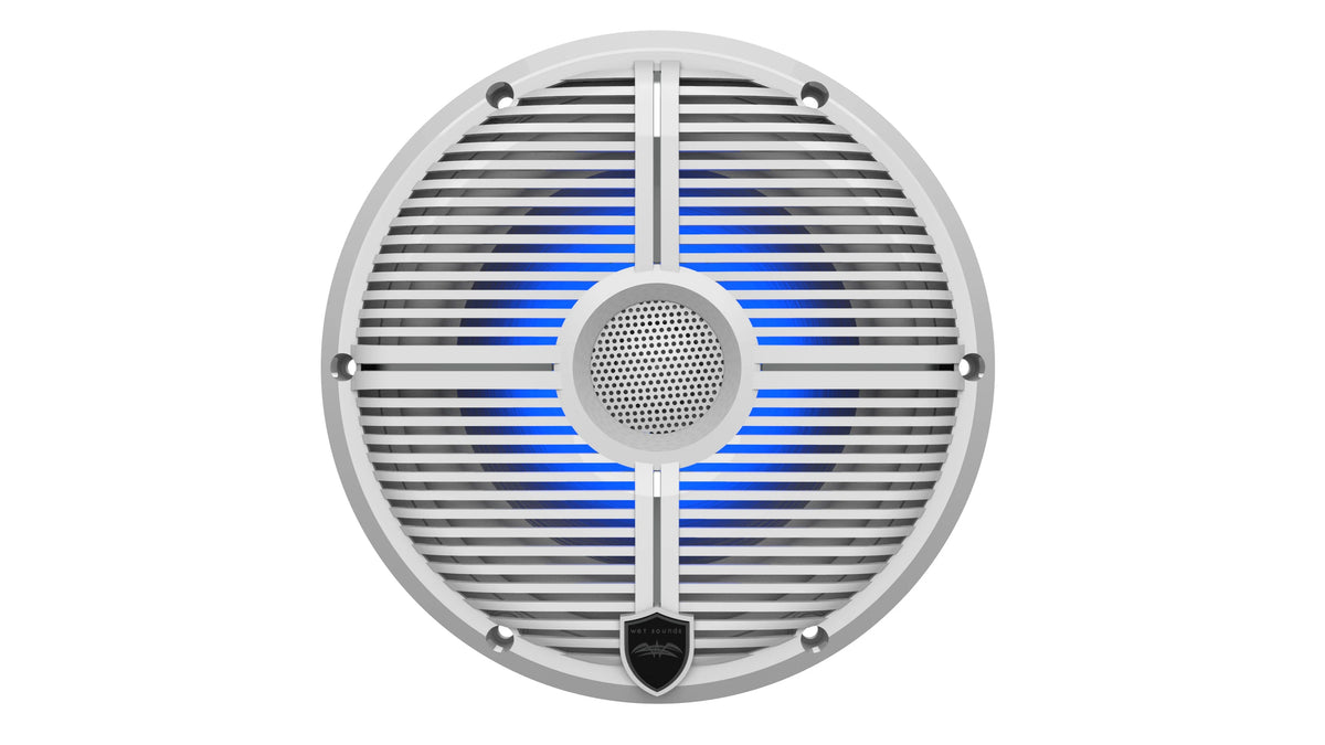 Marine Stereo with 2 Pair of 6.5" White Grill Marine Speakers with RGB Lighting A43898