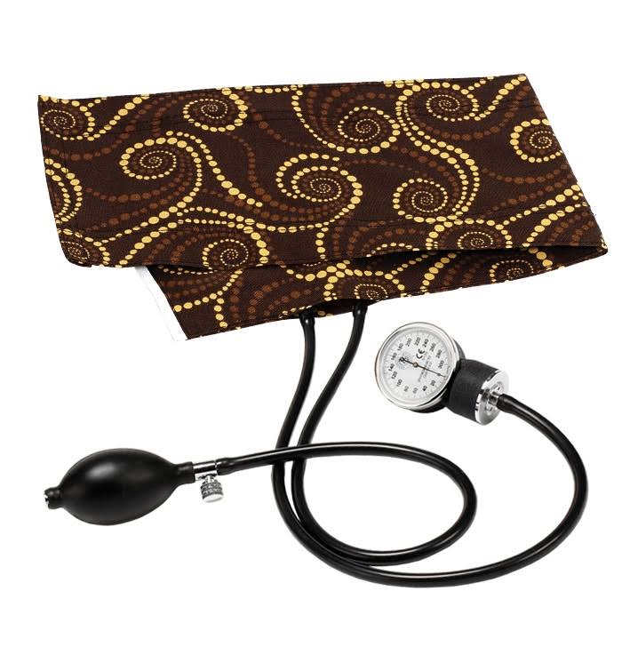 Large Adult Aneroid Sphygmomanometer, Brown E3660