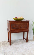 Windsor Carved Wood Trunk on Stand B1524