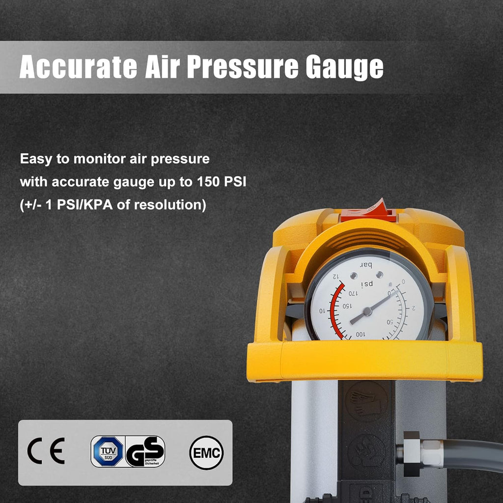 12V DC 140W Portable Tire Inflator with LED Light R3844