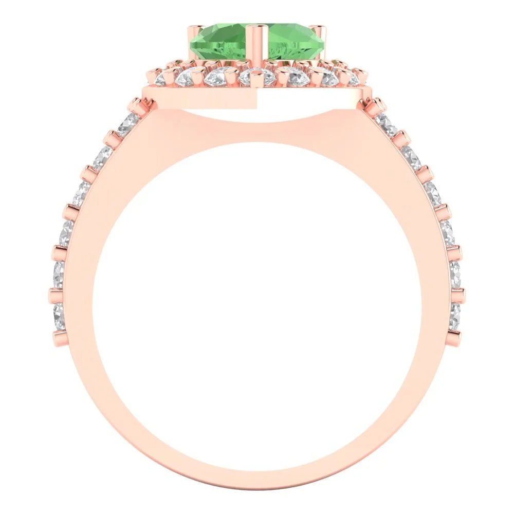 14k Rose Gold Halo Solitaire Ring G963396