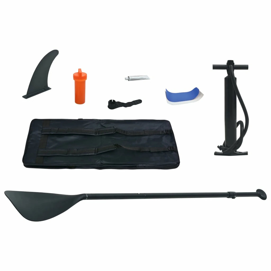 Inflatable Paddle Board Set with Oar, Fin, Hand Pump, Repair Kit and Carrying Bag G27476