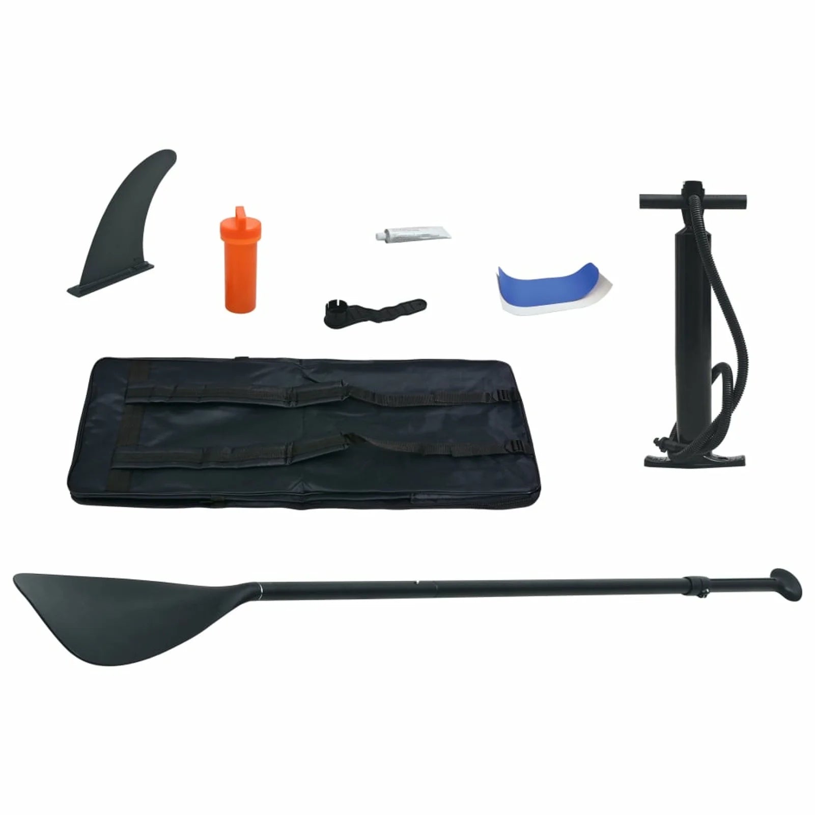 Inflatable Paddle Board Set with Oar, Fin, Hand Pump, Repair Kit and Carrying Bag G27476