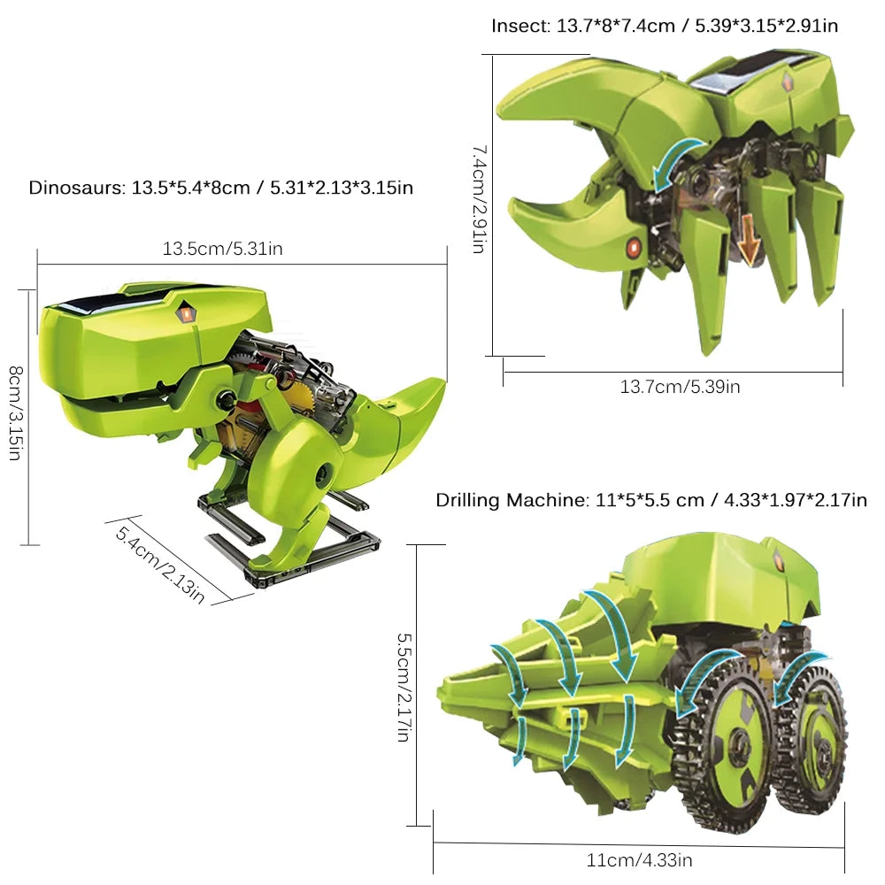 3 in 1 Solar Robot DIY STEM Science Experiment Assembly Model S762