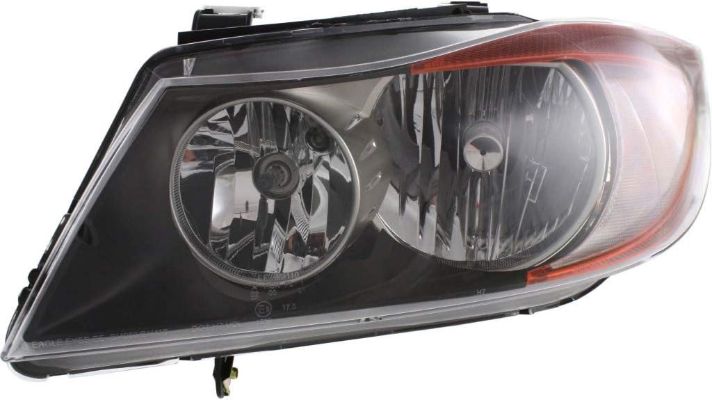 2006 BMW 325i Headlight Assembly Driver Side Black Housing A3992