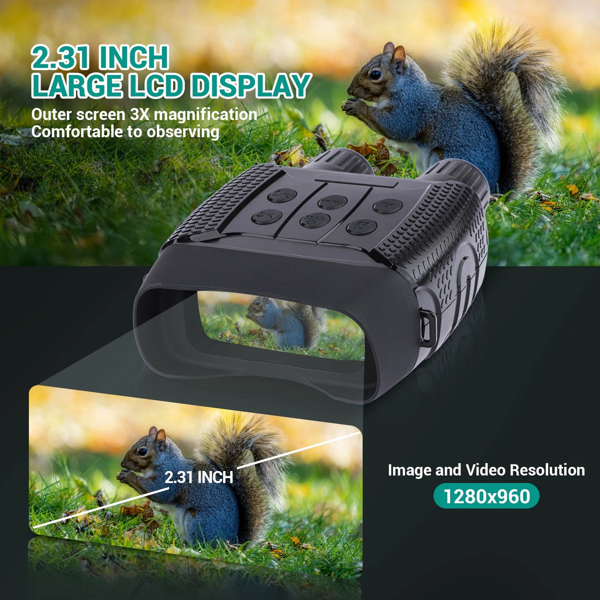 Night Vision Binoculars with 32GB Memory Card X306331
