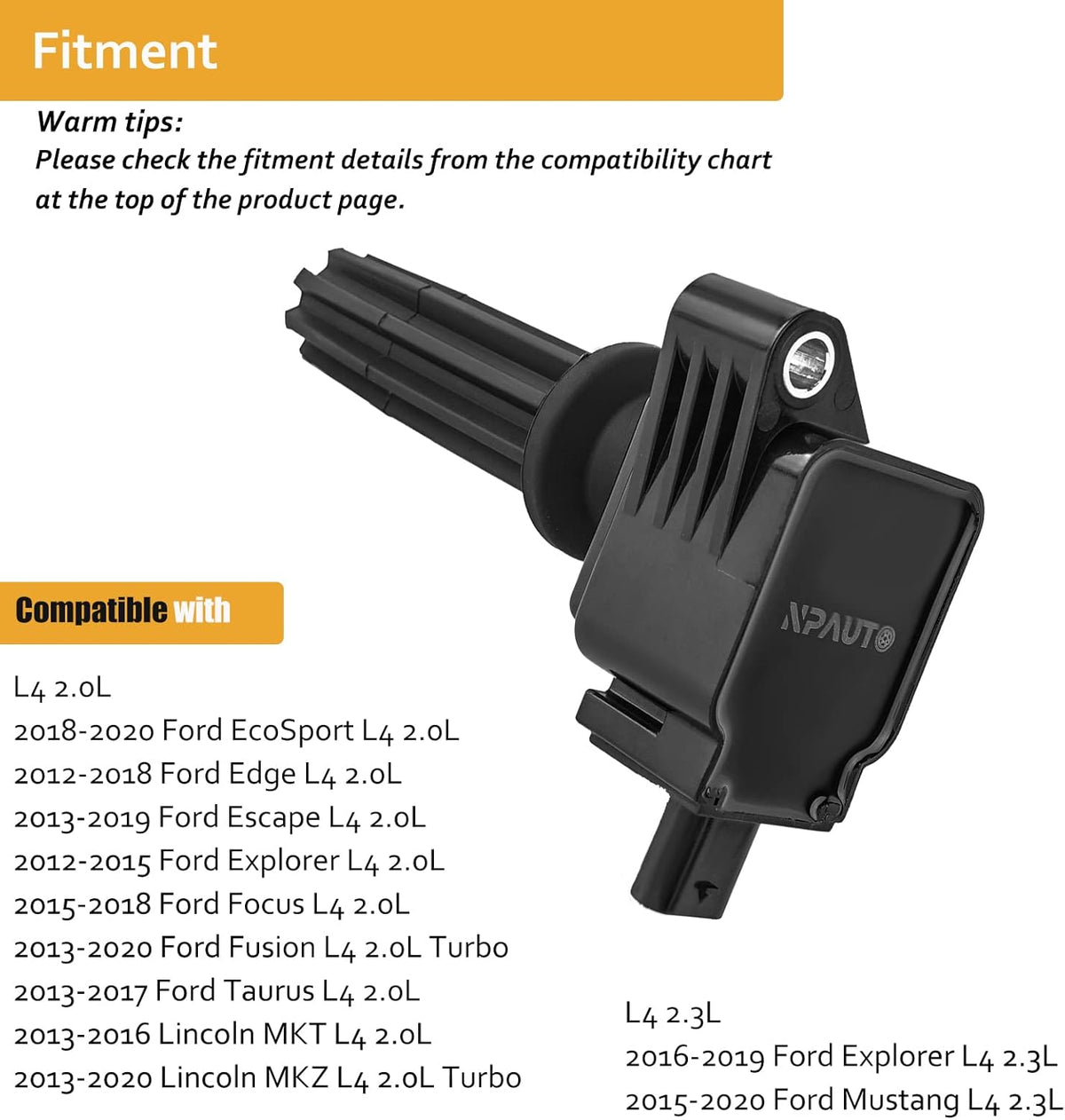 Ignition Coil Pack Set of 4 F65048