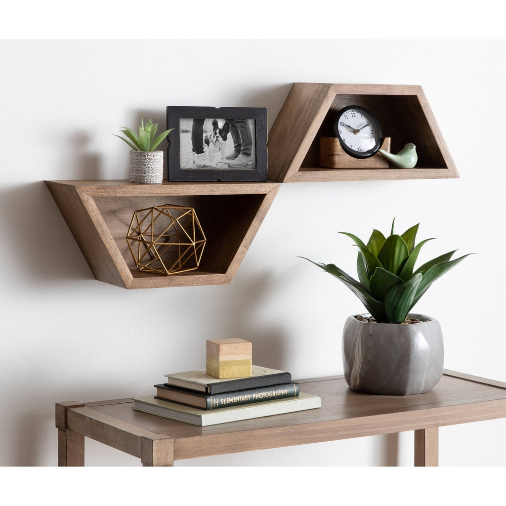 Black Wall Shelf Set of 2 D4392