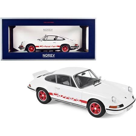 White with Red Stripes 1/18 Diecast Model Car H131