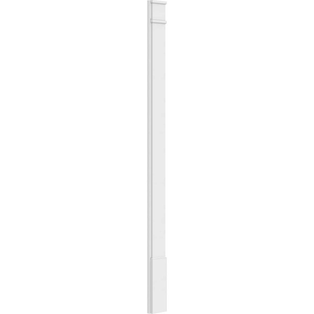 Plain PVC Pilaster with Standard Capital and Base (Pair) J12619