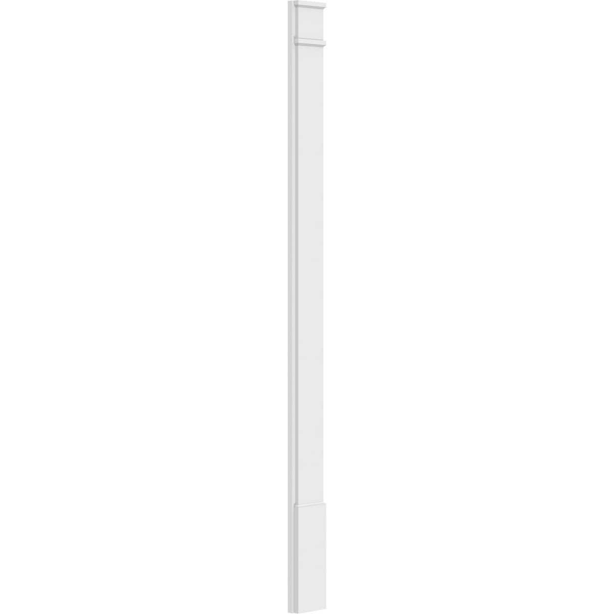 Plain PVC Pilaster with Standard Capital and Base (Pair) J12619