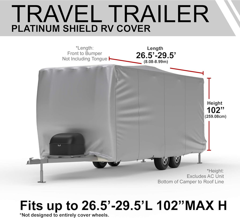 RV Cover for Toy Hauler RV 32.5' - 35.5' Long with Fleece Lining E5251