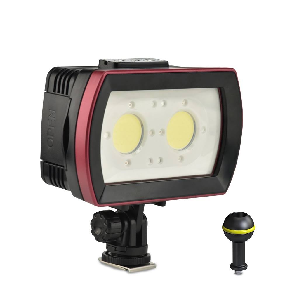 LED Diving Light Underwater Photography Fill-in Lamp 2pcs Aluminum Alloy 40M Waterproof IPX8 White X900