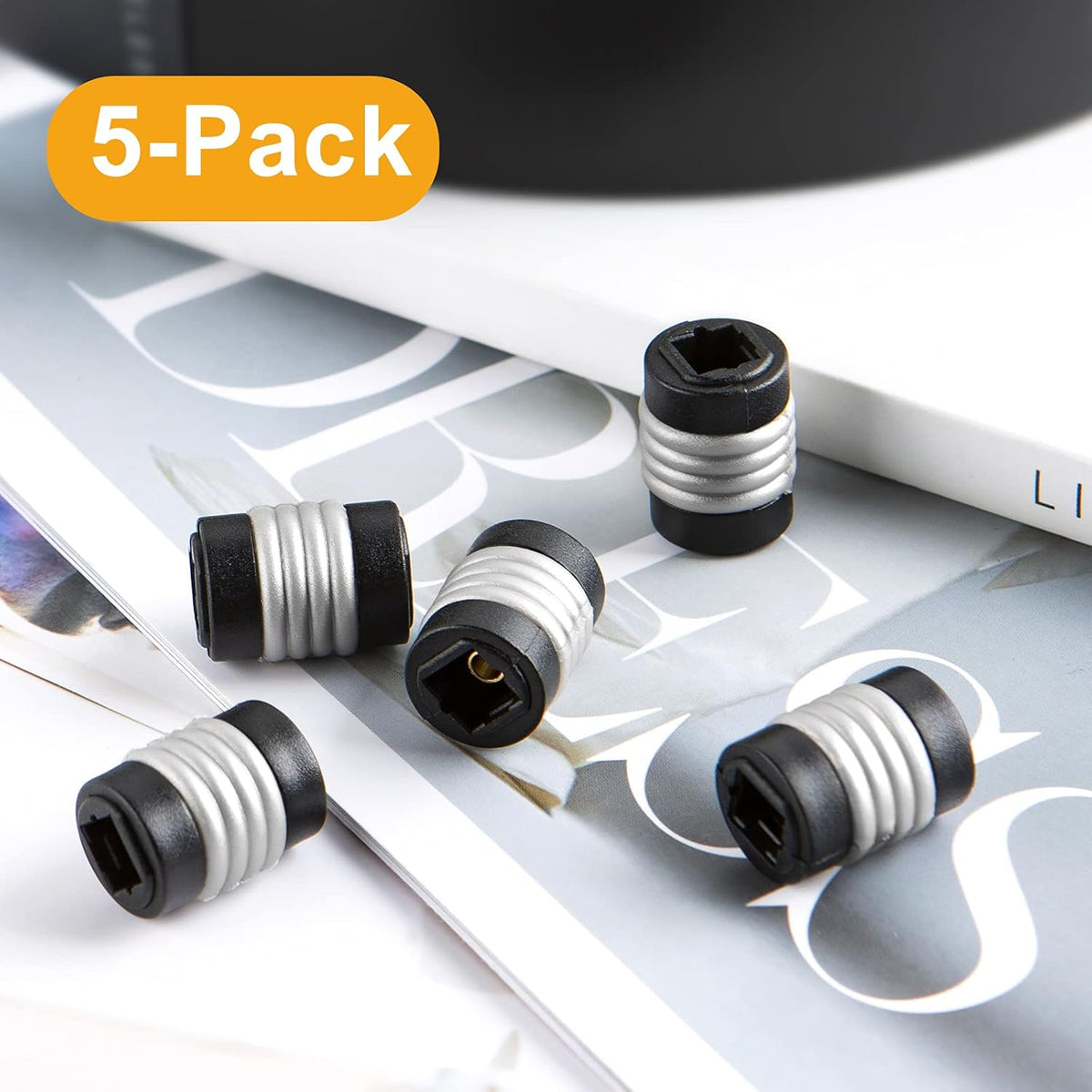 Optical Toslink Female to Female Extension Connector, 5-Pack S8109