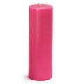 Hot Pink Unscented Paraffin Pillar Candle, Set of 12 T237