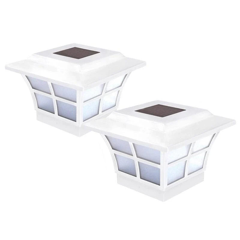 4 x 4 White Solar Post Cap (2-Pack) B49273