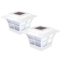 4 x 4 White Solar Post Cap (2-Pack) B49273