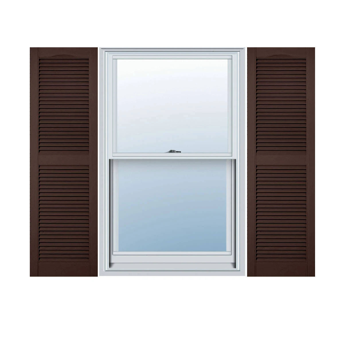 12x22W x 52x22H Vinyl Open Louver Shutters with Shutter-Loks (Per Pair) N8751