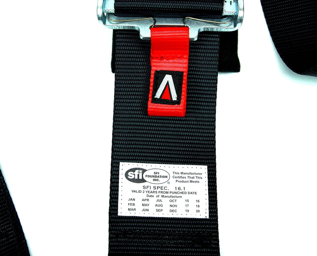 Black 5-Point Safety Harness Set with Shoulder Pads, Pack of 2 R5684