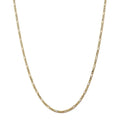 14kt Yellow Gold Flat Figaro Chain 24 inch Lobster Clasp P899849