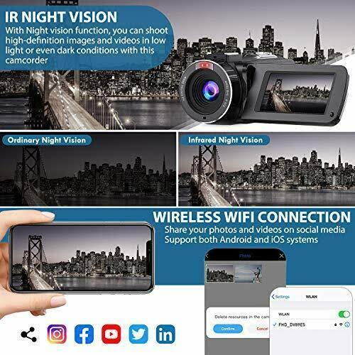 WiFi Vlogging Camera 3x22 IPS Touch Screen Night Vision Ultra HD 1080p 30fps 26MP P1031
